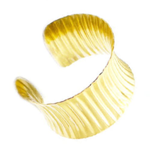 CORRUGATED GOLD ANTICLASTIC CUFF