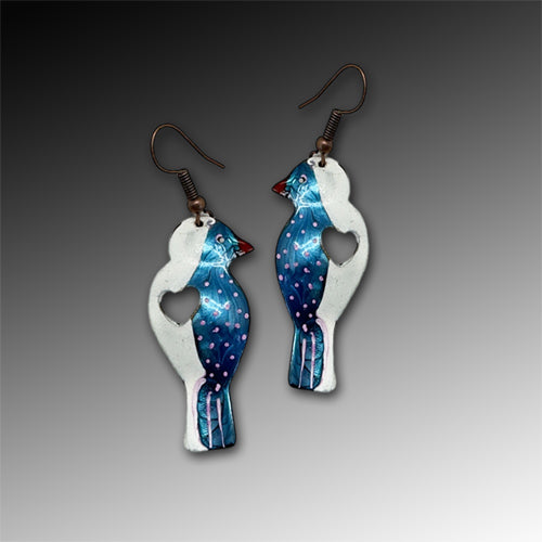 Birds Copper Dangle Earrings