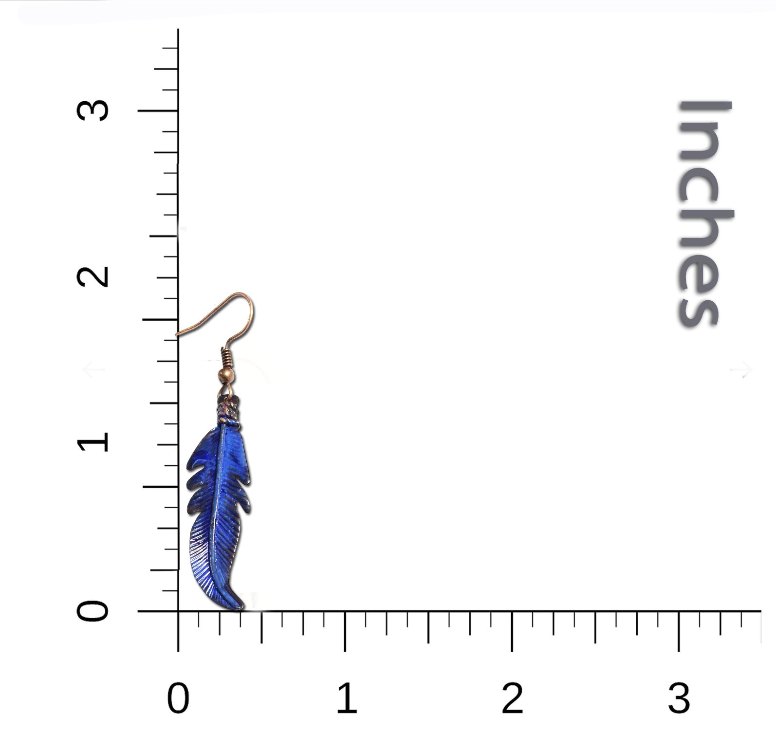 Feather Turquoise dangle earrings (Short or long)