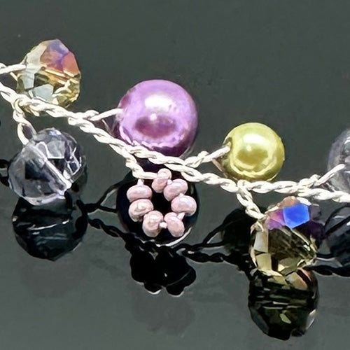 Purple Green Necklace/ Matching Earrings Options.