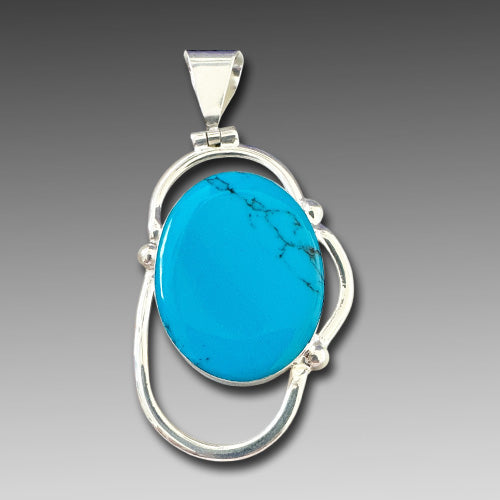Artistic Turquoise Pendant.