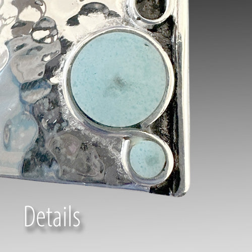 Light Blue Turquoise Cabochon Pendant.