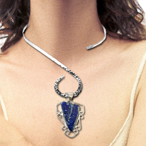 Jasper Blue Plum Pendant.