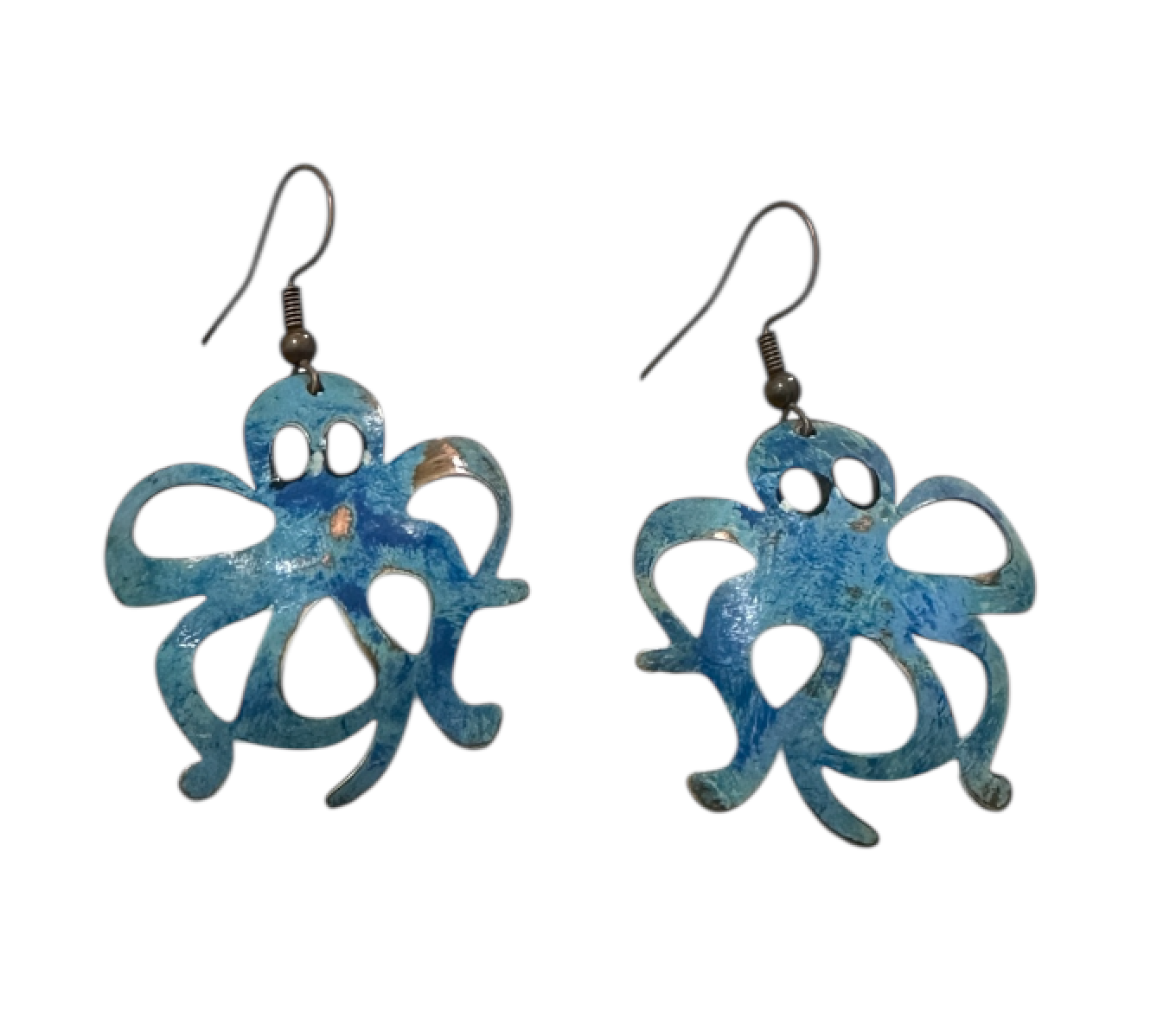 Octopus Copper Earrings-Choose your colors