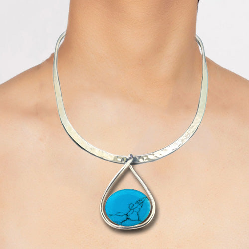 Dark Blue Turquoise Pendant.