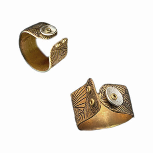 Square Rivet Brass Ring