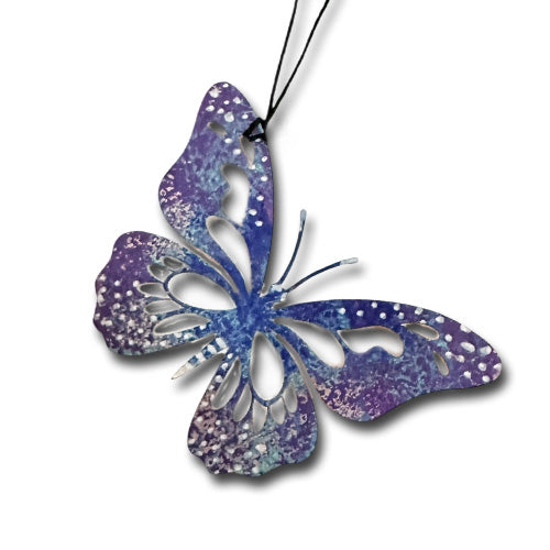 Butterfly Purple /Blue Copper Ornament.