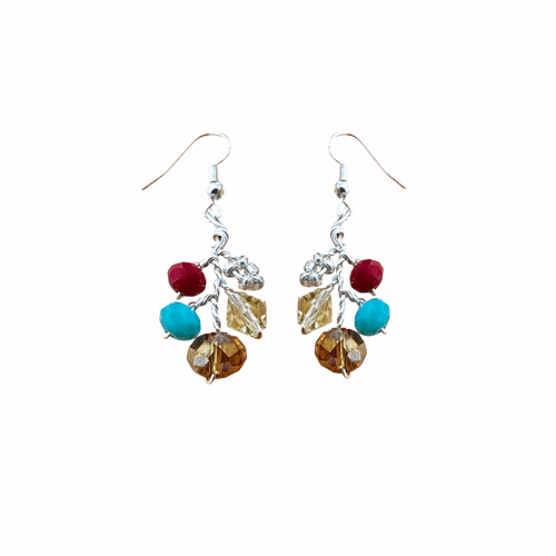 Colorful Happy Earrings /Matching Necklace Option.