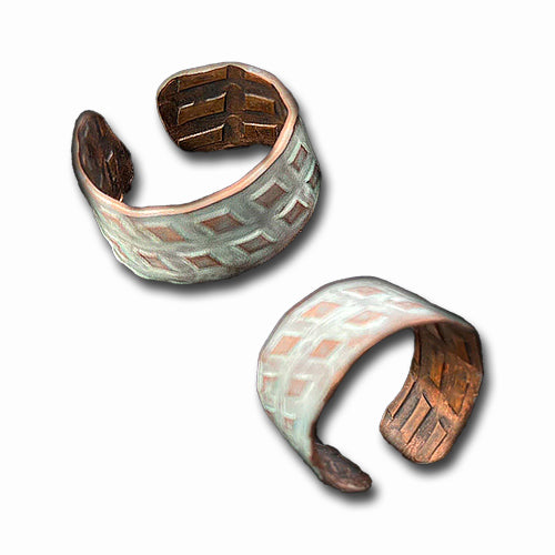 White Patina Copper Ring