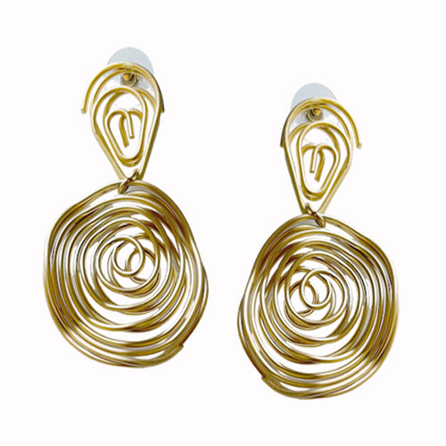 Twisted Matte Gold Earrings