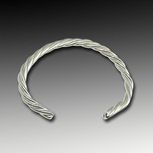 Rope Cuff Casual Silver Cuff.
