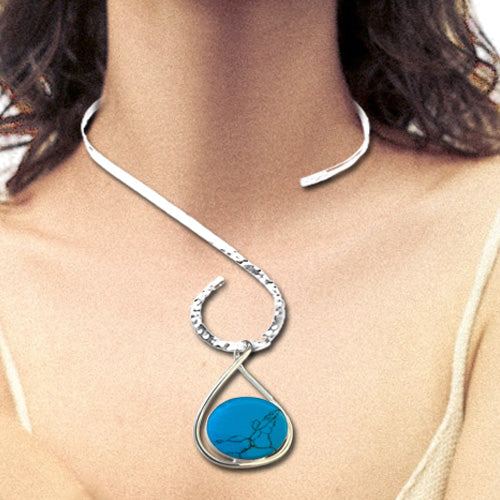 Dark Blue Turquoise Pendant.