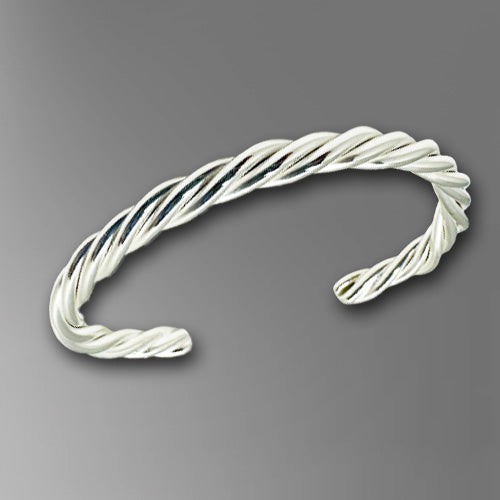 Rope Cuff Casual Silver Cuff.