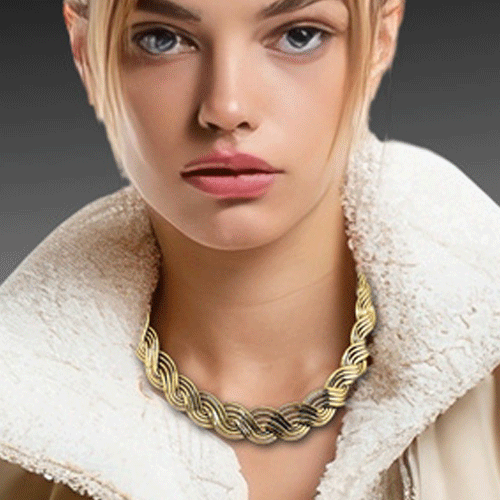 Braided Bronze Choker.
