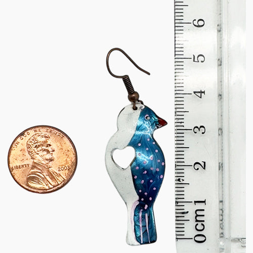 Birds Copper Dangle Earrings