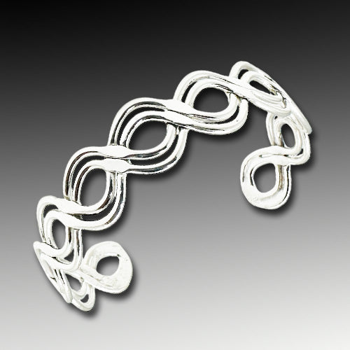 Braided delicate silver Cuff.