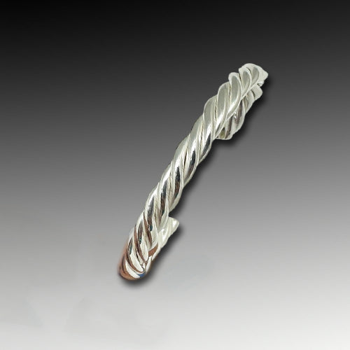 Rope Cuff Casual Silver Cuff.