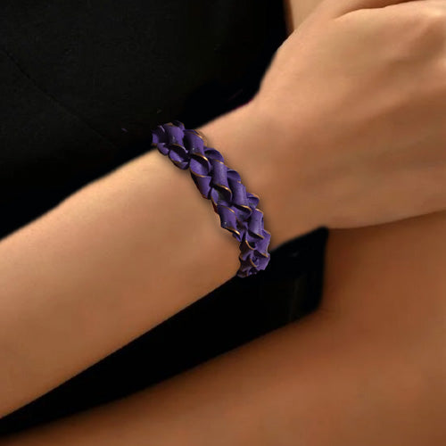 Twisty Purple Copper Cuff