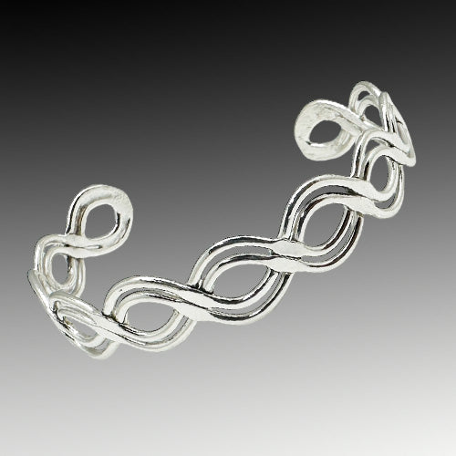 Braided delicate silver Cuff.