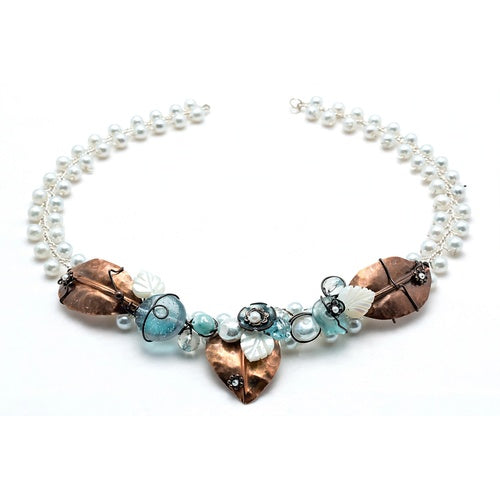 Aqua Garden Pearl Necklace