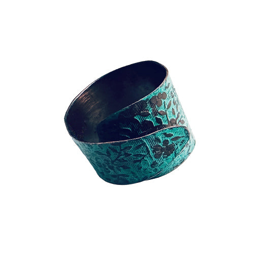 Flowers Printed Copper Ring