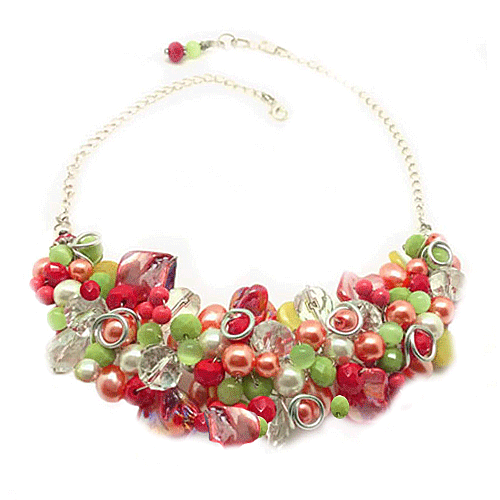 Coral Green Necklace