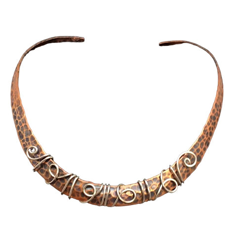 Copper Silver Twisty choker