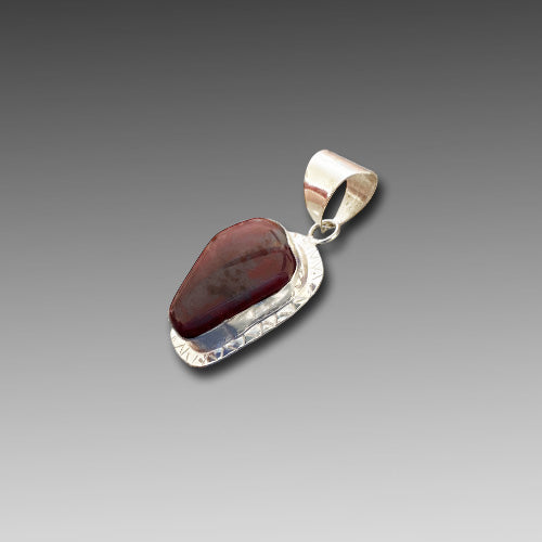 Red jasper Palm Gemstone Pendant.