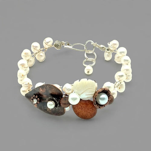 Freshwater Pearl Copper Bracelet