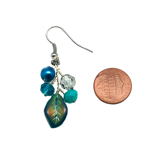 Denim Petal Earrings