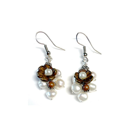 Freshwater Pearl Copper Earrings