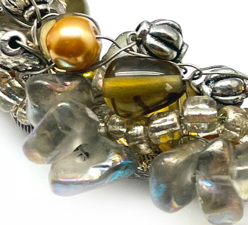 Smoky Topaz Crochet Bracelet