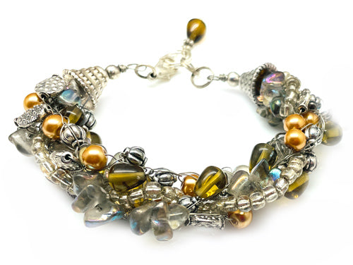 Smoky Topaz Crochet Bracelet