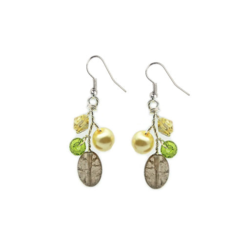 Yellow Green Earrings