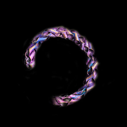 Purple Twisty Copper Choker Design