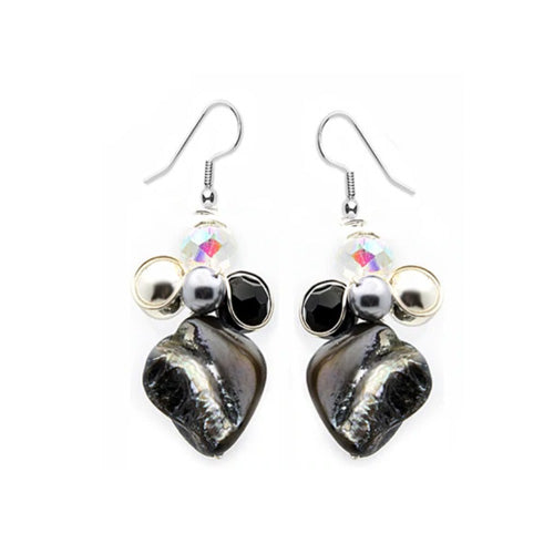 Black Mother of Pearl Earrings