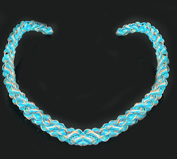 Turquoise Twisty Copper Choker - Nurit Niskala