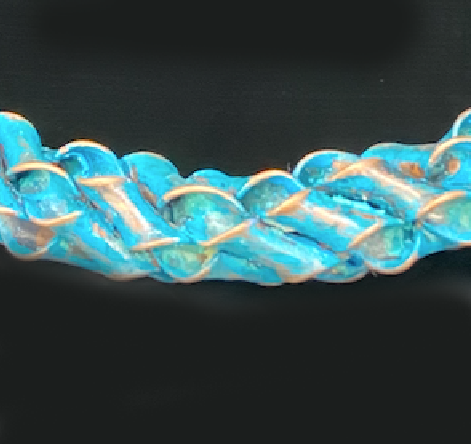 Turquoise Twisty Copper Choker - Nurit Niskala