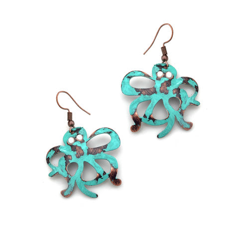 Turquoise Octopus Dangle Earrings