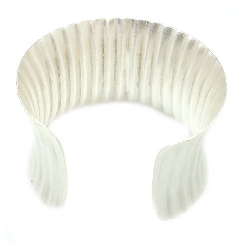 Corrugated Silver/Copper/Gold Cuff Bracelets
