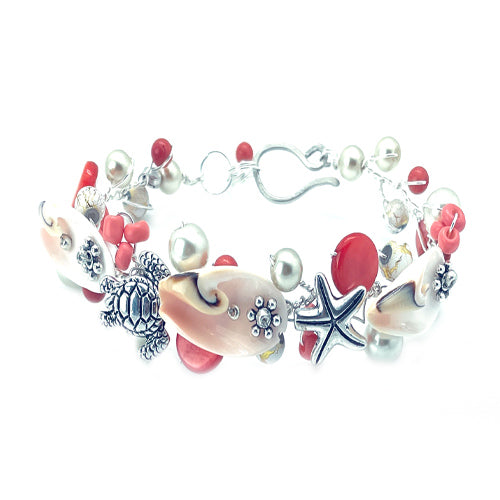 Coral Nautical Bracelet