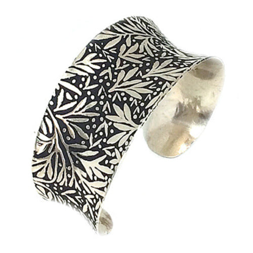 Silver FLORAL Cuff