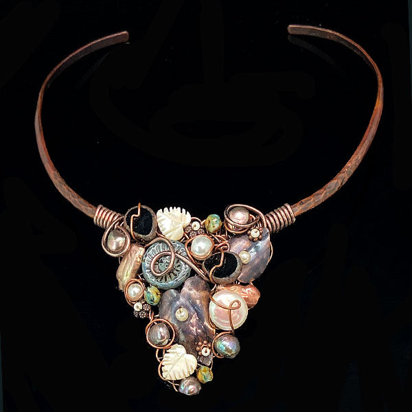 Weaving Copper Choker - Nurit Niskala