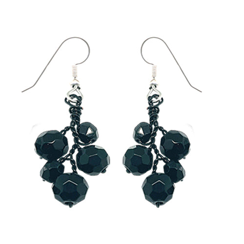 Black Grey Earrings