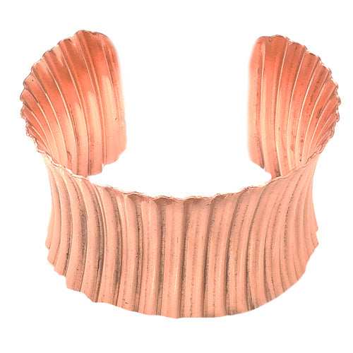 Corrugated Silver/Copper/Gold Cuff Bracelets