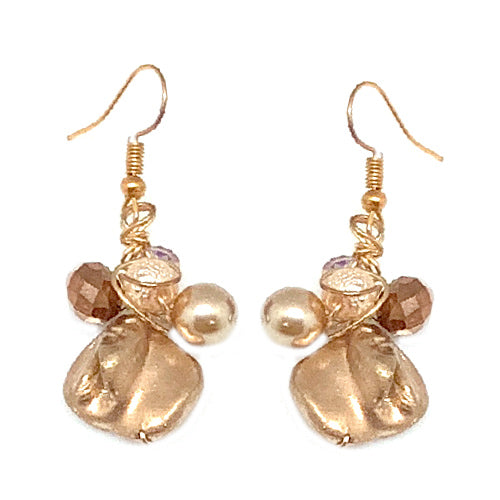 Gold MOTHER OF PEARLS Earrings