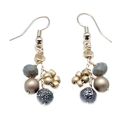 GREY CHAMPAGNE EARRINGS