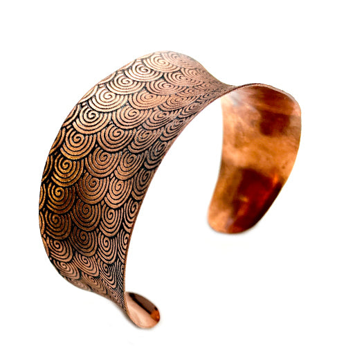 COPPER swirl design Cuff