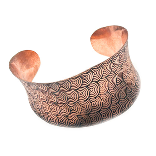 COPPER swirl design Cuff