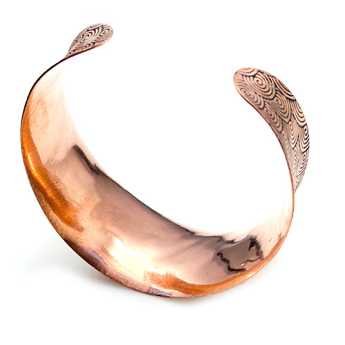 COPPER swirl design Cuff